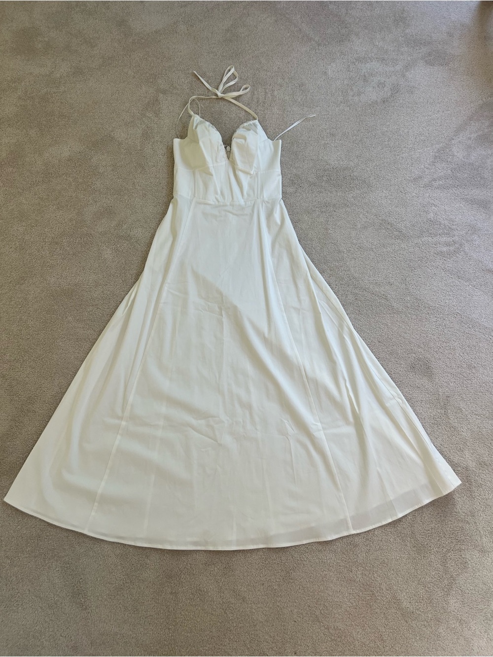 Favorite Daughter White Halter Midi Dress - “The Halting Traffic Dress”